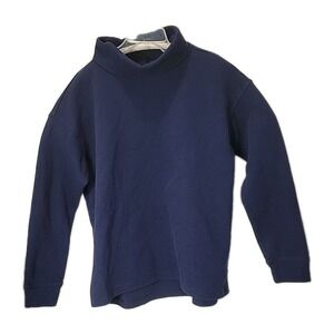 Lands' End Sweater Navy Turtleneck
